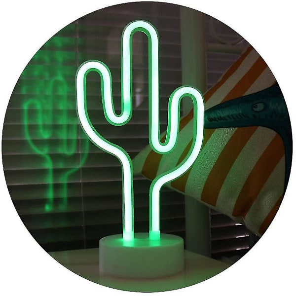 Kaktuslampor Neonljus LED Kaktus Nattlampor Rumdekor
