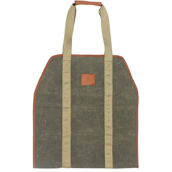 Vedsekk Stor Canvas Bærer Peis Vedsekk Vedsekk Bærerpose Vovset Canvas Tote Holder