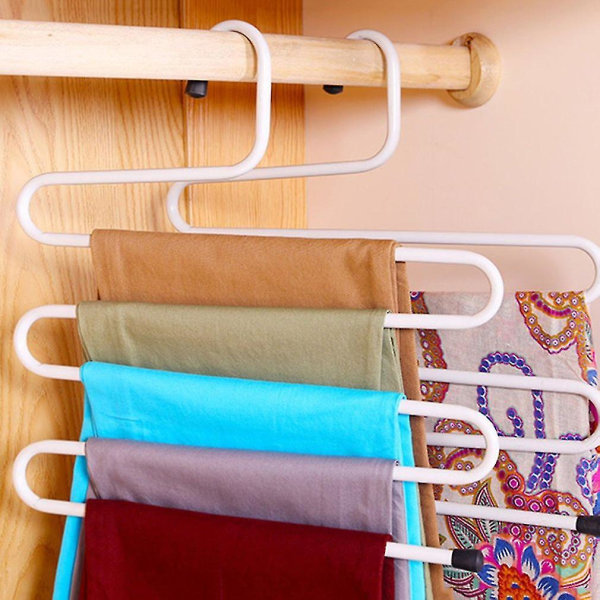 Metal Magic Pants Hanger Space Saver Rack Jeans Scarf