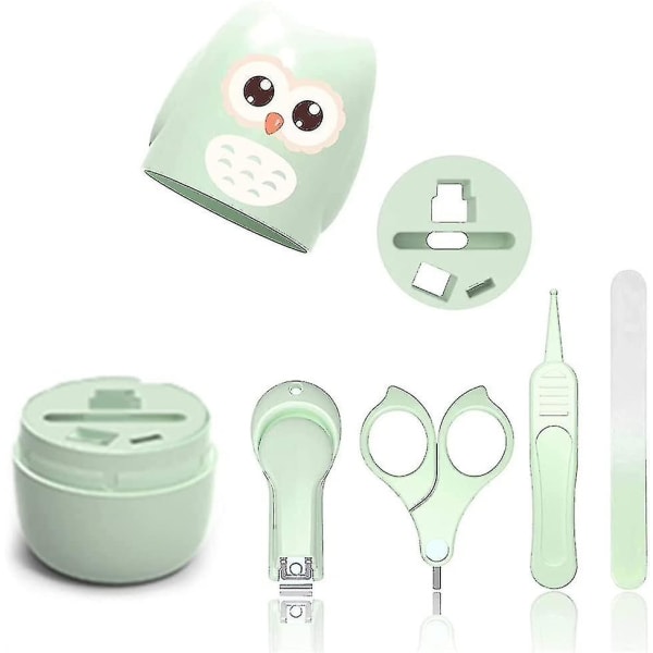 4 In 1 Owl Baby Manicure Kit Baby Nail File Tweezer For Baby Boy And Baby Girl