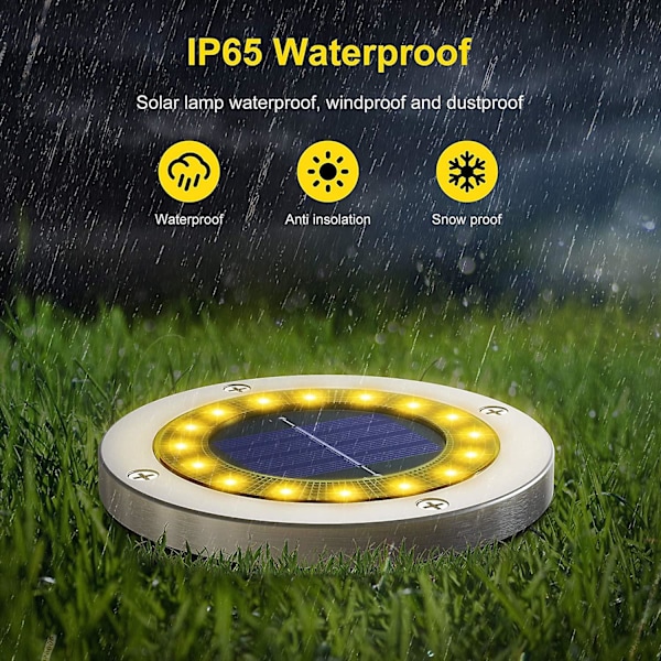 Solcelle-Udendørs Have Spotlys, 4-pak 16 Led Solcelle Spotlight Udendørs Belysning Ip65 Vandafvisende Stai