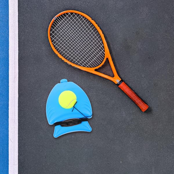 Tennis träningsbas med reboundboll och elastisk snöre för självträning