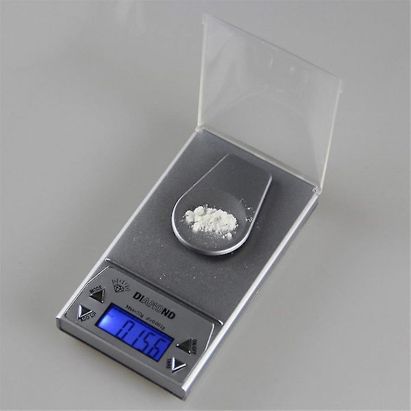 10g 0,001g LCD Digital Smyckesskala Lab Guld Ört