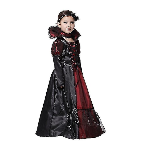 Barnflickors Bal-Gothic Prestandakostym Fint Outfit 7-8 Years