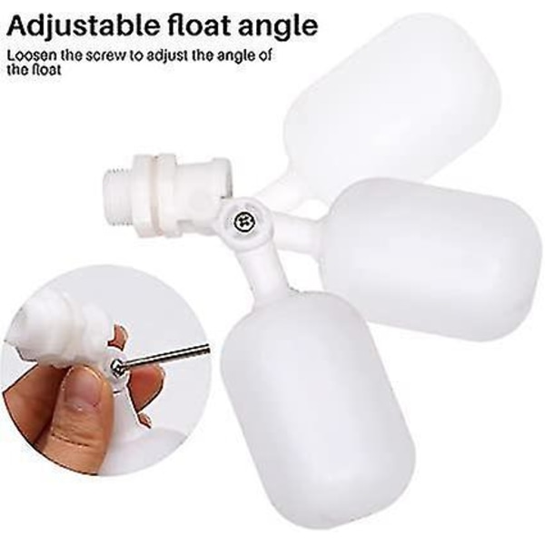 2-pack Vattenflöte Bollventil Automatisk Avstängning 3/8'' Ventiler