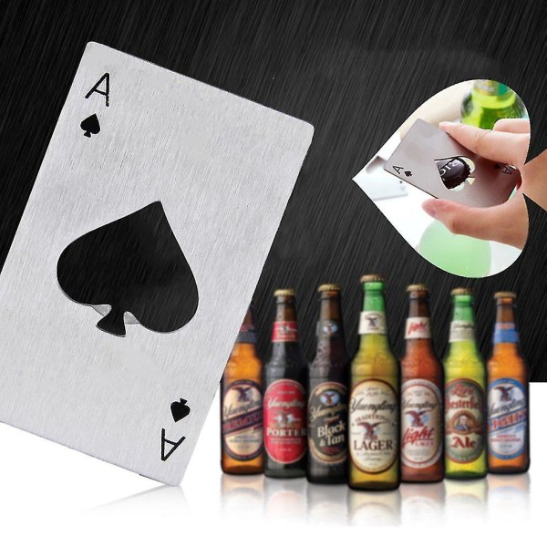 Spillekort Ace Spades Poker Bar Flaskehætteåbner