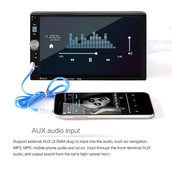 7 Tuuman Kosketusnäyttöinen Bluetooth-Autoradion FM MP5-Soitin