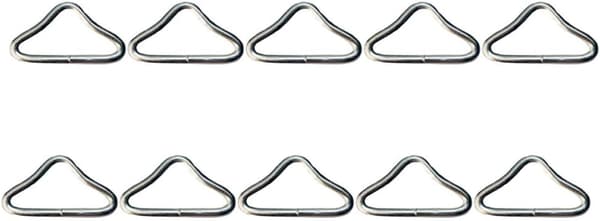 30 stk. sølv trampoline spenner jern trekantringer for reservedeler til hoppeseng, solid trekantringsett