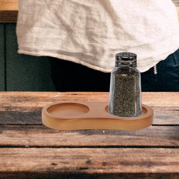 2 st träpepparbrickhållare för grill med mångsidig design, bekväm salt- och pepparkvarnbricka