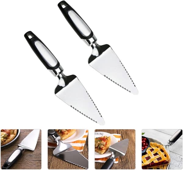 2 stk. pizzabakespade trekantspade 11,8x3,9x0,6 tommer rustfritt stål