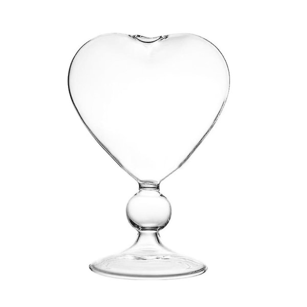 Hjerteform glasurtepotte Desktop Stående Vase Plantekasse Container Home Decor