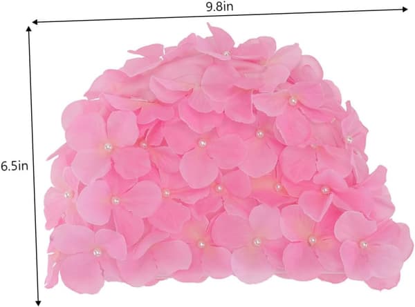 2 stk. blomstrede 3D-blomsterbadehætter til kvinder til langt hår, slidstærke silikonebadehætter
