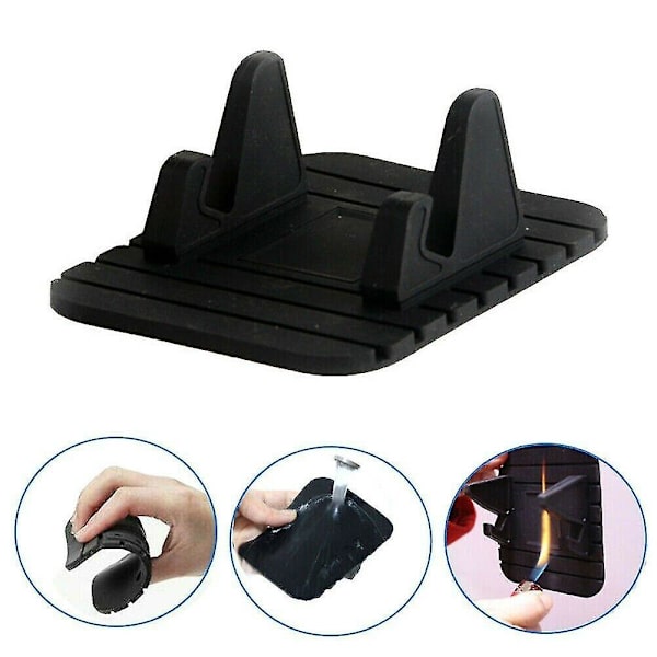 Liukumaton Matto 11*9*4cm Tarvikkeet Musta Auton Kojelauta Koti Monikäyttöinen(musta)(1kpl)