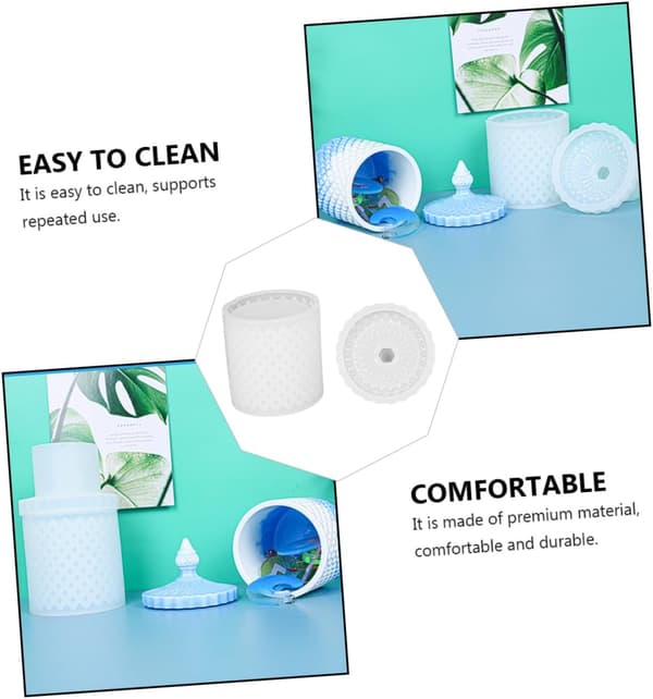 Krystall Epoxy Oppbevaringsboks Form Lyskopp Støpeform for DIY Ornamentlaging Egnet