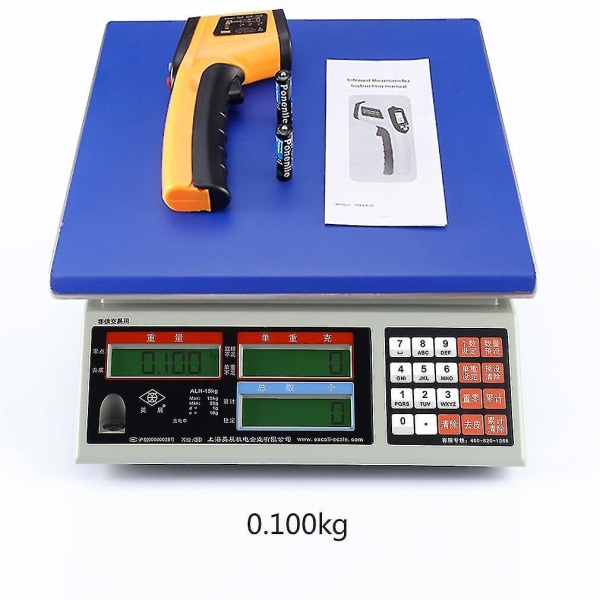 Berøringsfri LCD IR Laser Infrarød Digital Termometer