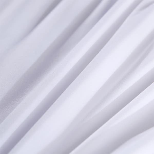 Bouffancy Hvid Polyester Sengekappe Dobbeltseng Flæse Monteret Valance 100x200+40cm