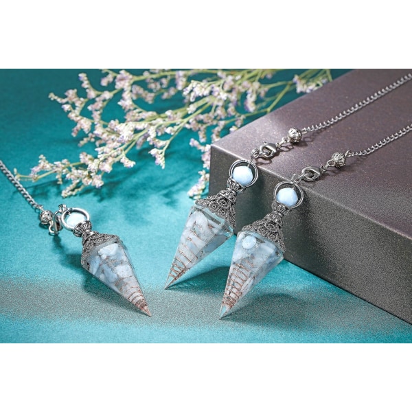 Chakra Krystal Pendul Hexagonal Reiki Healing Krystalspidser Ædelsten Divinationspendul