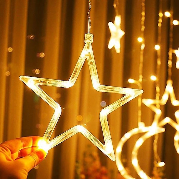 Ramadan Eid Lys Måne Stjerne Led Gardinlys Eventyr