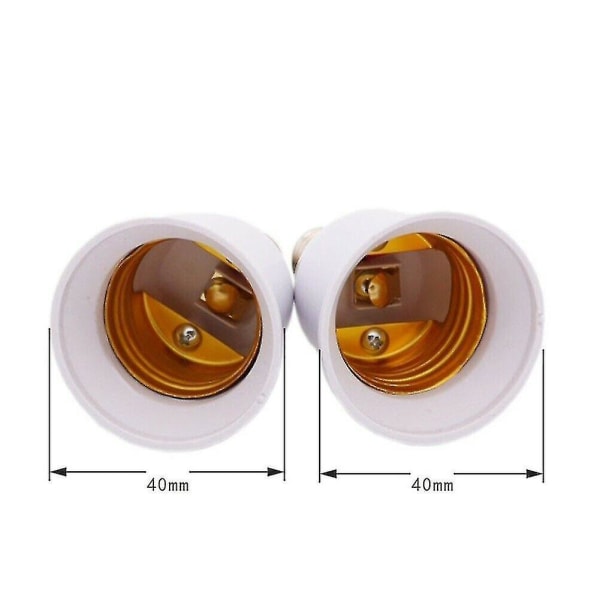 120 Ljusbas LED-lamphållare E14 till E27 Adapter E14-e27 Sockelbas (vit) (2 st)