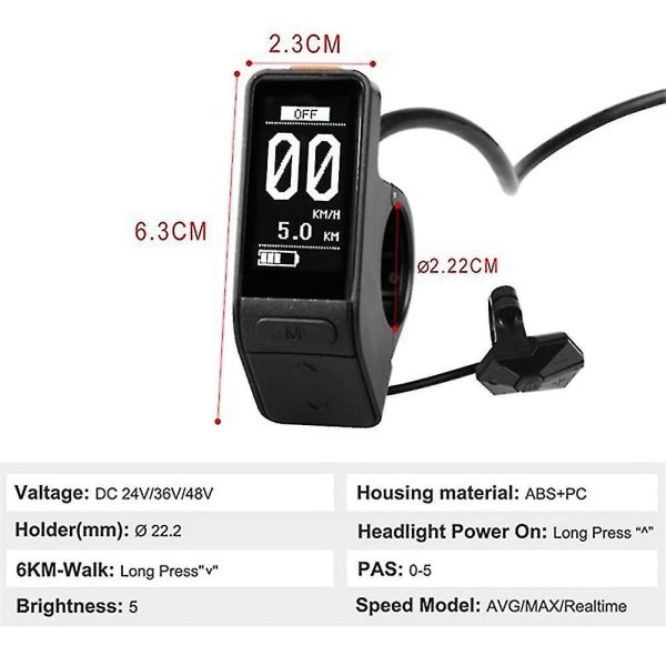 Sw102 Mini Ny Version Ebike Display Dm03 E-cykelcomputer Vandtæt Hastighedsmåler Til Motor Elektrisk-yuhao