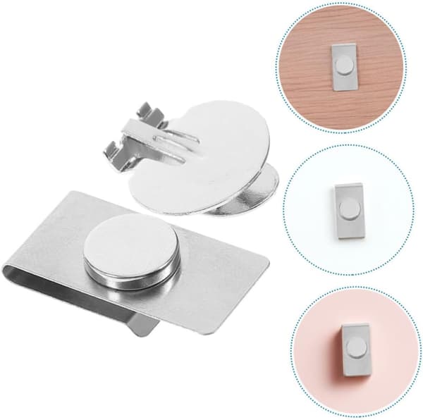 2 par usynlige slipsfastgørelsesclips i rustfrit stål med magnetisk slipsdesign for et skarpt look og nem fastgørelse