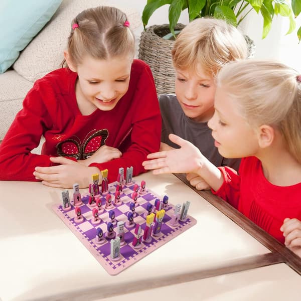 Pedagogiskt hopfällbart schackbräde för vuxna, resevänligt pedagogiskt schackset