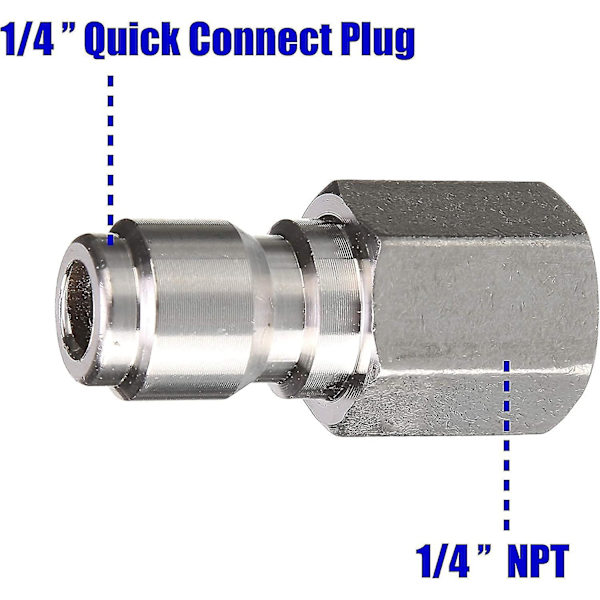 1/4 Tomme Hun-NPT Fitting, 1/4 Tomme Han-NPT Fitting