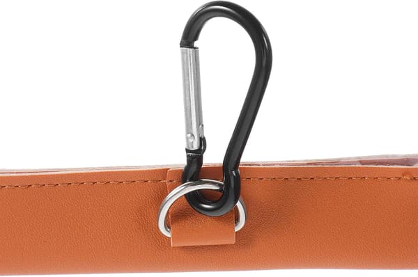 Golf Tee Oppbevaringspose med Automatisk Lukkeklips Bærbar PU Golf Tee Holder Organizer