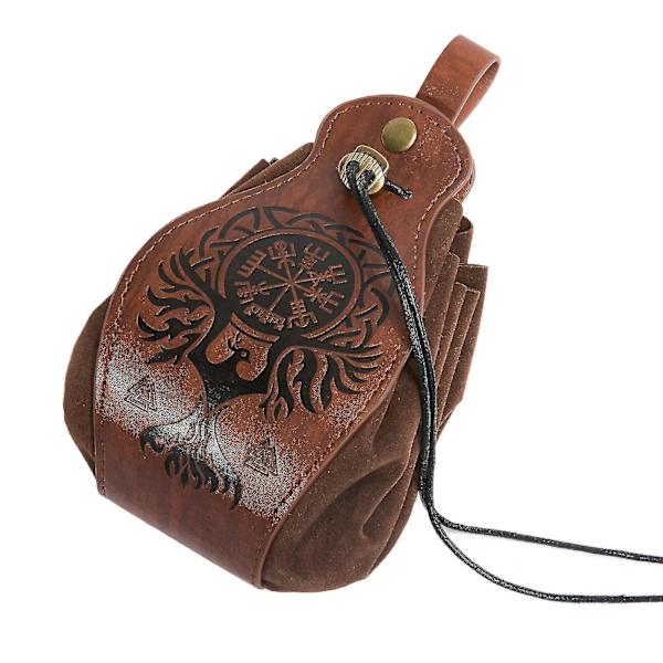 Mini-veske i middelalder-stil, retro-veske, lomme, menn og kvinner, LARP-kostymetilbehør Gray