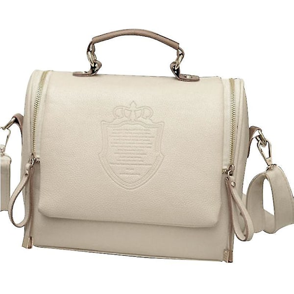 Damväska med axelrem, crossbody, dragkedja, stor kapacitet, PU-läder, för mobiltelefon Beige