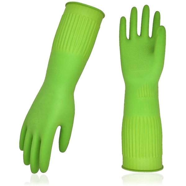 Dishwashing Gloves, Reusable Household Gloves, Kitchen/cleaninggreen (3pairs)medium