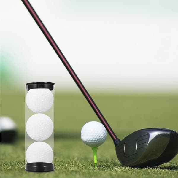 6 stk. bærbart golfboldopbevaringsrør i plast 4,5x13,5 cm – Golfboldholderbeholder