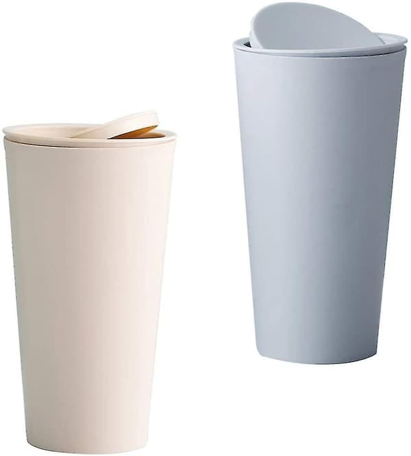 2 stycken bilskräpkorgar, bilskräpkorg, bilskräpkorgar med lock, plast