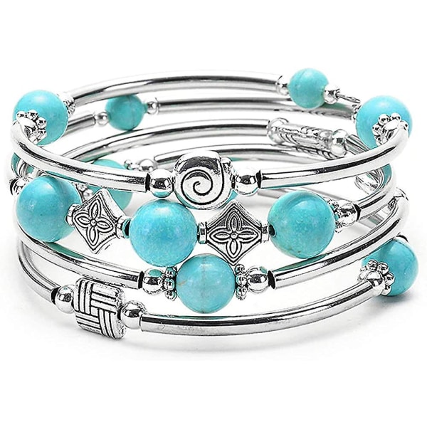 Turquoise Stackable Pendant Bracelet For Lmell Women