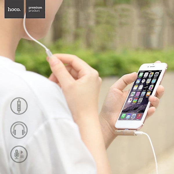 Hoco LS4 Aux Ljudkonverterare Laddning för iPhone 7