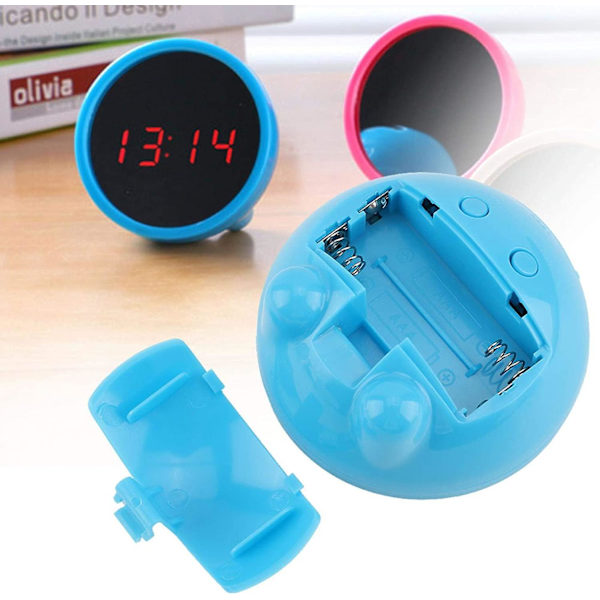 Elektronisk klokke LED digital elektrisk vekkerklokke 24 timers speilklokke skrivebordsdekorasjon