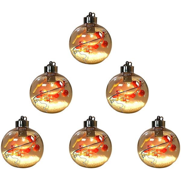 Julelys Ornamentkuler Transparent Hengekule