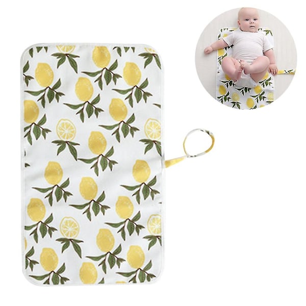 Baby Portable Skiftpude, Bleiepose, Rejseunderlag lemon