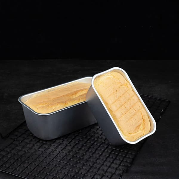 2 stk. dyb bageform rektangulær toastform non-stick toastform zinklegering