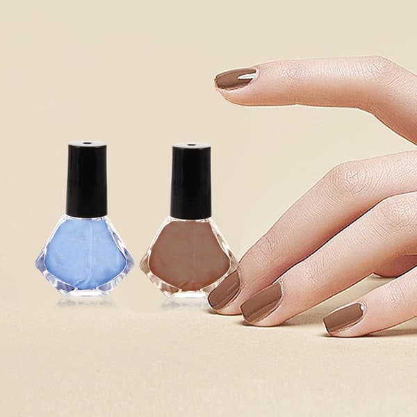 10 st 7 ml tomma nagellacksflaskor med borste påfyllningsbara små glasbehållare bärbar nagellacksförvaring