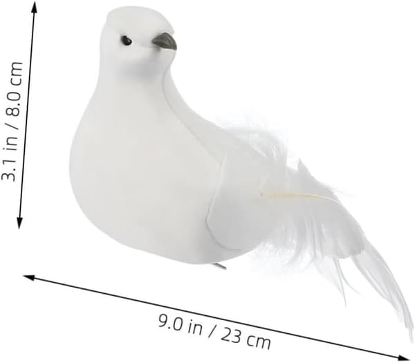 Realistisk simuleringsduvmodell med klämma, vitt skum och simuleringsfjäder