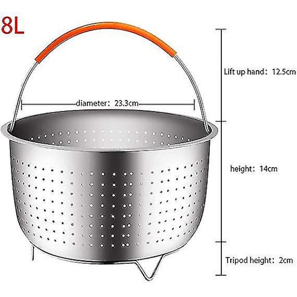 Robust Dampkurv til Instant Pot - Rustfrit Stål med Silikon
