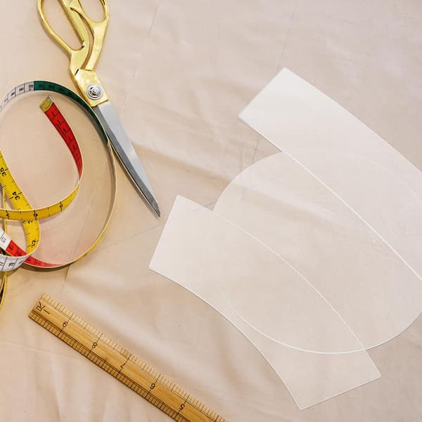 3 stk. akryl bøllehat sylineal skabeloner til quiltning og patchwork
