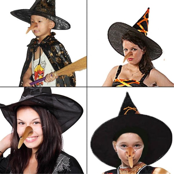 Halloween Heks Næse Halloween Kostume Tilbehør Heks Falsk Næse Cosplay Latex Pige Dame Klædning Op Halloween Dekorationer Til Hjemmet 3pcs