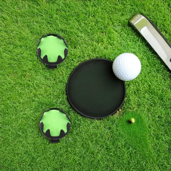 Golfboldrenserklips med sort svamp bærbar golfboldvaskerholder til tee-boks til banevedligeholdelse