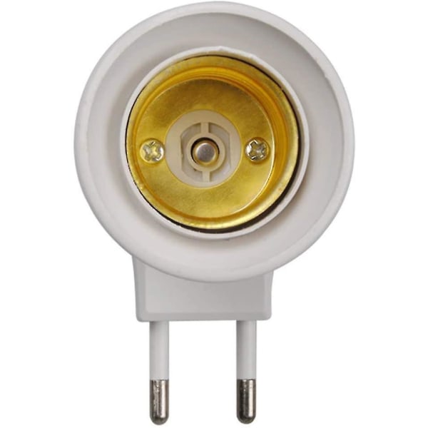 Led-lamppu E27 uroskantatyyppi Eu Pistoke-adapterimuunnin  polttimotelineeseen On/off-painikkeella (valkoinen*2) 7848 | Fyndiq