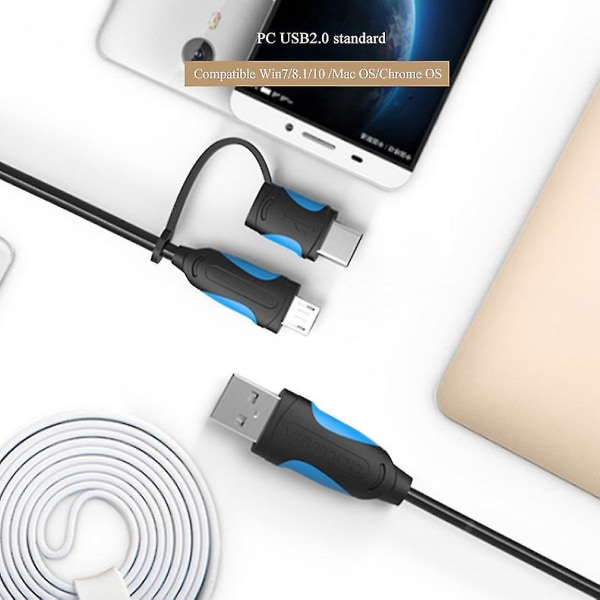 Vention A60 Micro USB till Type-C Datakabel