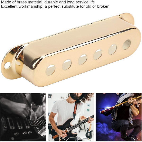 3 stk Gitar Pickup Deksel Messing Enkelt Pickup Deksel Musikktilbehør