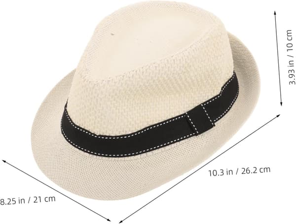 Stråhatt Stilig Kort Brems Sommer Strandlue for Gutter og Allsidig Ensfarget Design