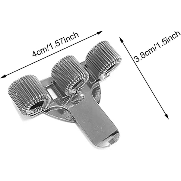 Penneholder Penneklemme 4 stk Metalllommeklemme Penneholder med fjærklemme To hull/trippelhull Penneholder